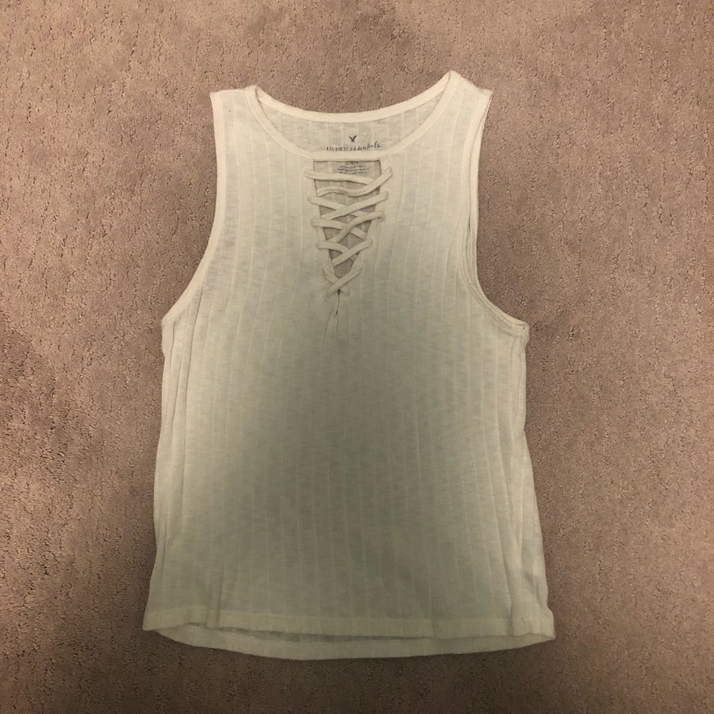 American Eagle White Tank Top